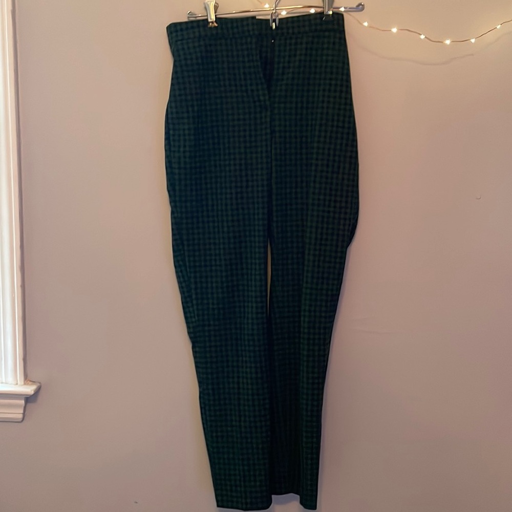 Zara Green Checkered Pants (Size Small)